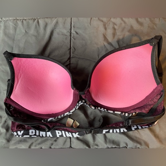 Dark red (burgundy) Victoria’s Secret PINK bra - Picture 3 of 6